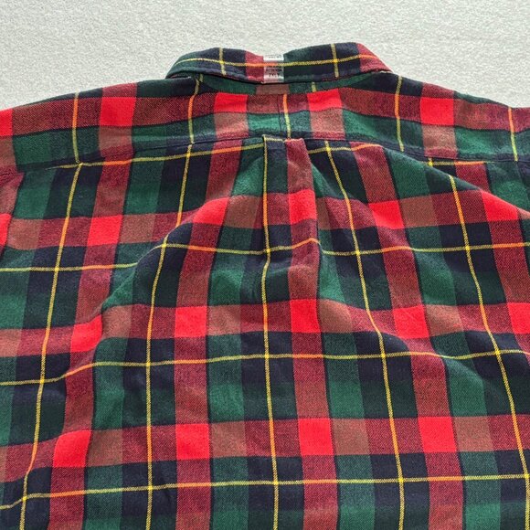 Polo Ralph Lauren Classic Fit Flannel Shirt Red Green Plaid Pony XXLT / 2XLT - Picture 8 of 8